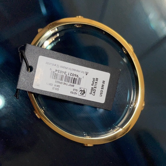 Kate Spade Spot The Spade Studded Hinged Bangle Gold NWT - Picture 6 of 6